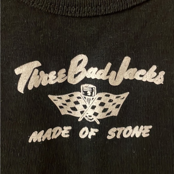 Vintage 2000s Y2K Rockabilly Band Three Bad Jacks Tee T Shirt Top. Size: M - Picture 2 of 5